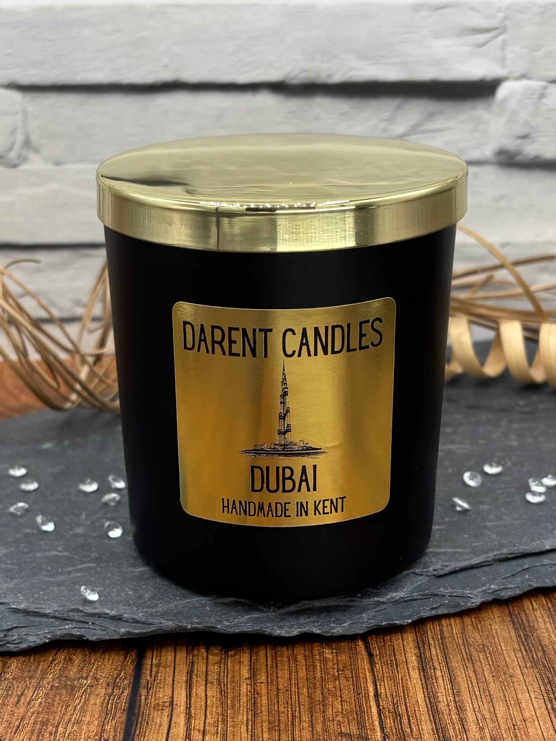 Dubai Gold Matt Black Candle - 30cl