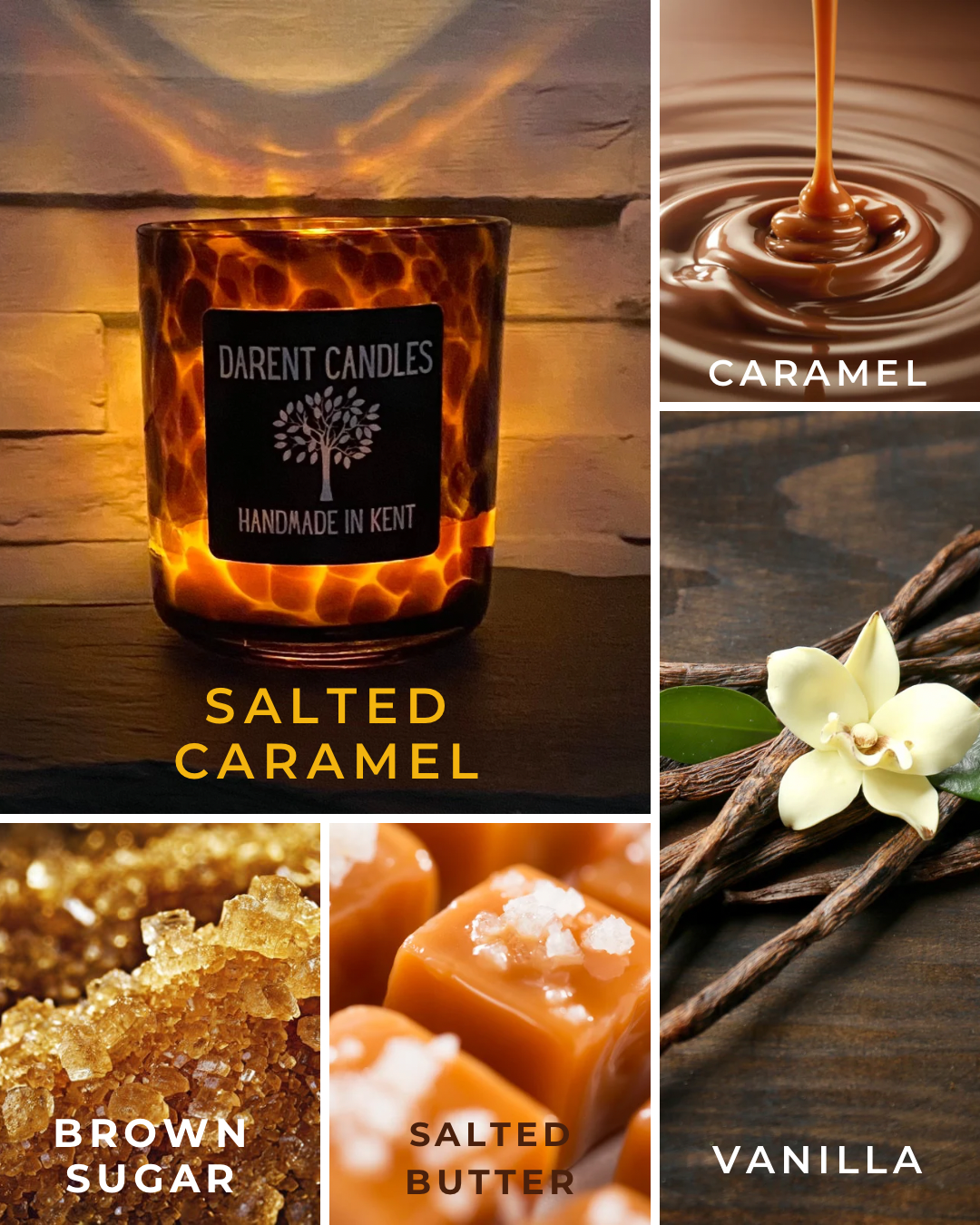 Salted Caramel Amber Leopard Home Candle -30cl