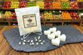 Darent Candles packaging with wax melts on a slate surface in a grocery store setting