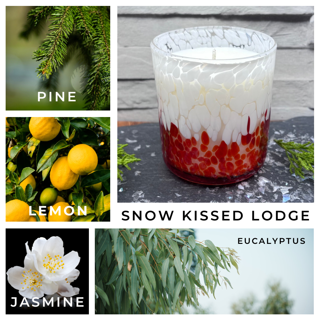 Snow Kissed Lodge Fire Red Leopard Home Candle