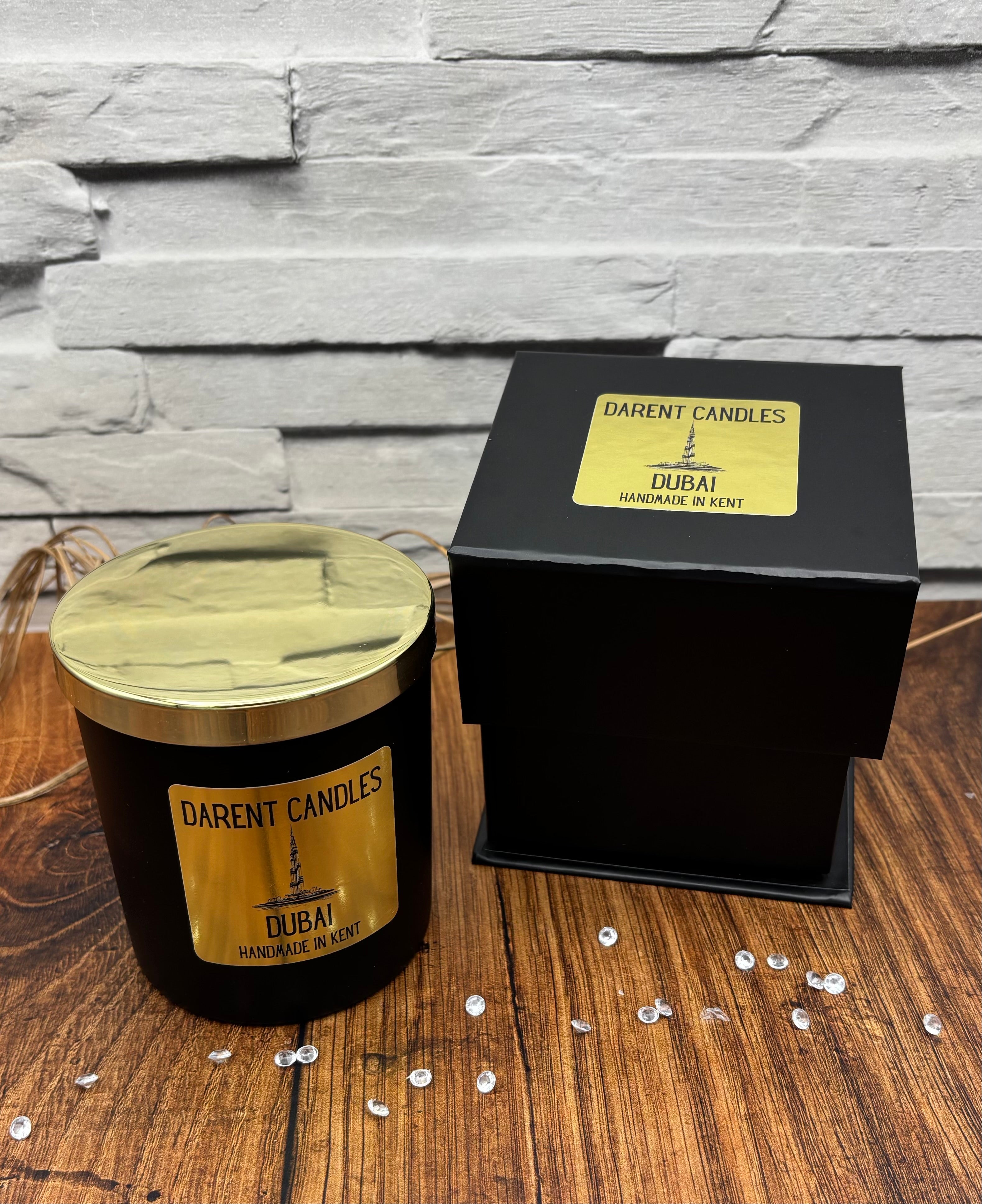 Dubai Gold Matt Black Candle - 30cl