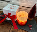 Snow Kissed Lodge Fire Red Leopard Home Candle