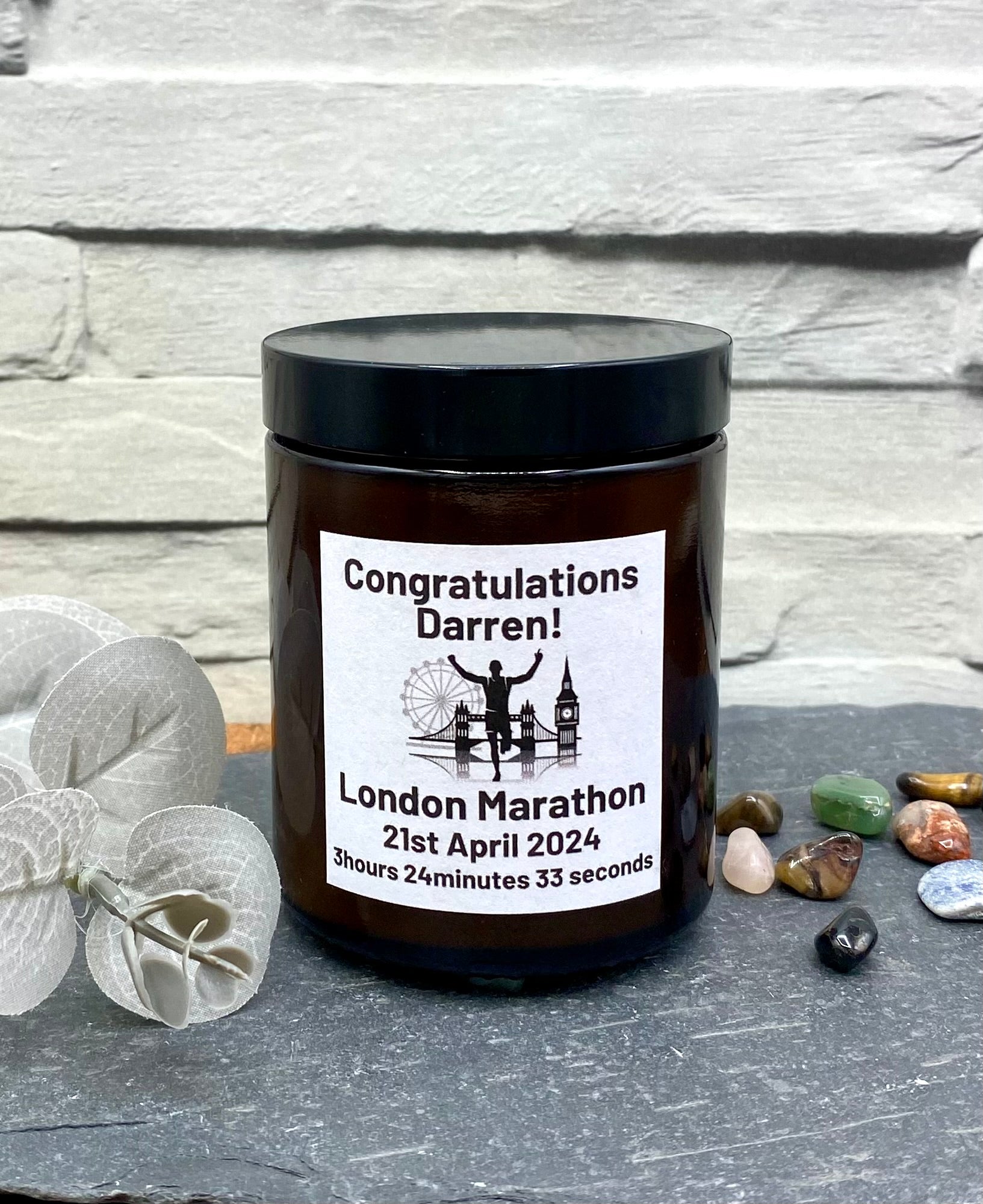 Personalised Apothecary Candle with Luxury Gift Box & Gift Bag - 180g