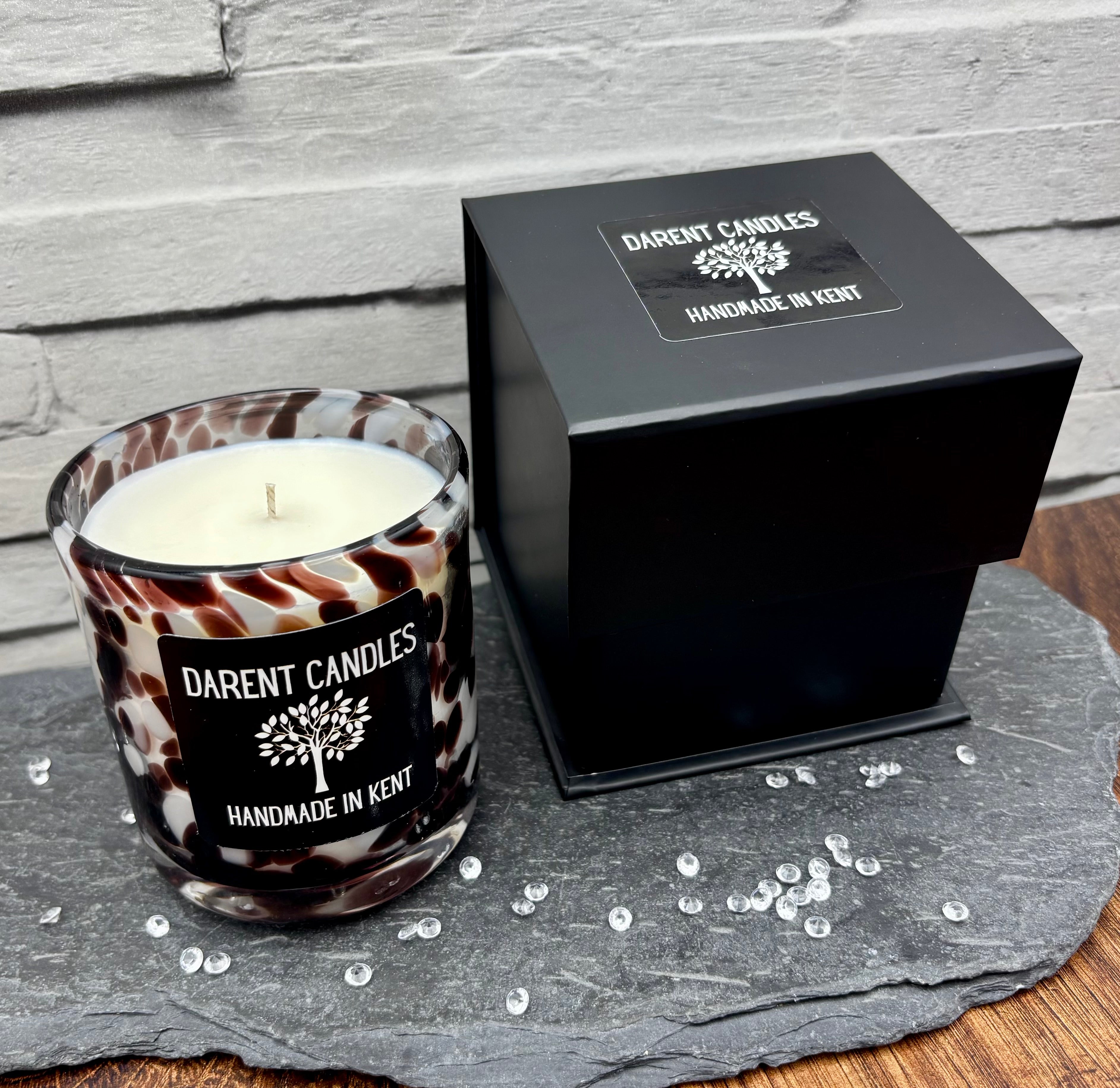 Masquerade Ball Mulberry Wine Leopard Home Candle