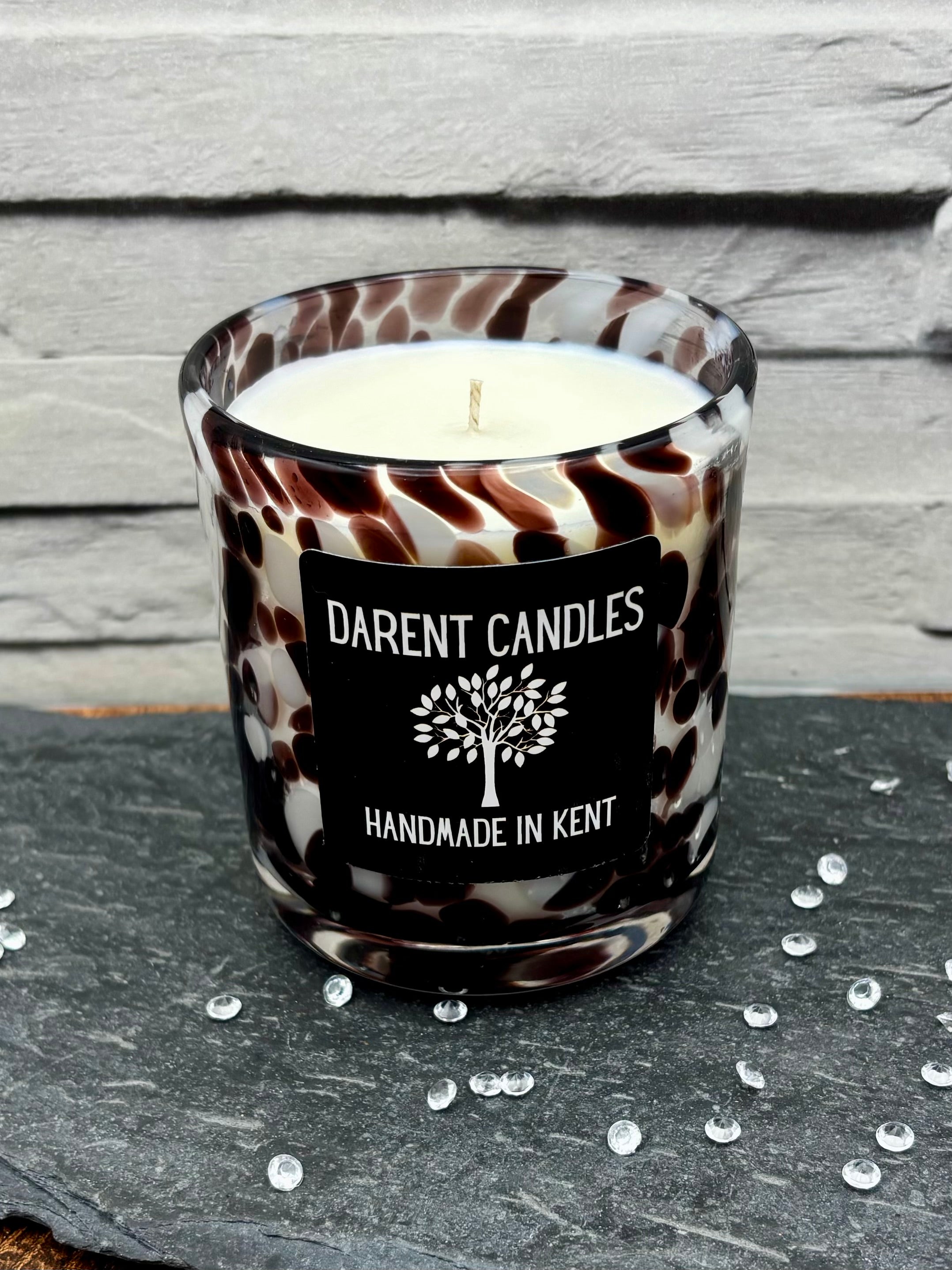 Masquerade Ball Mulberry Wine Leopard Home Candle