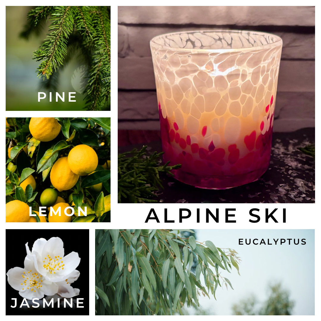 Alpine Ski Fire Red Leopard Home Candle - 30cl