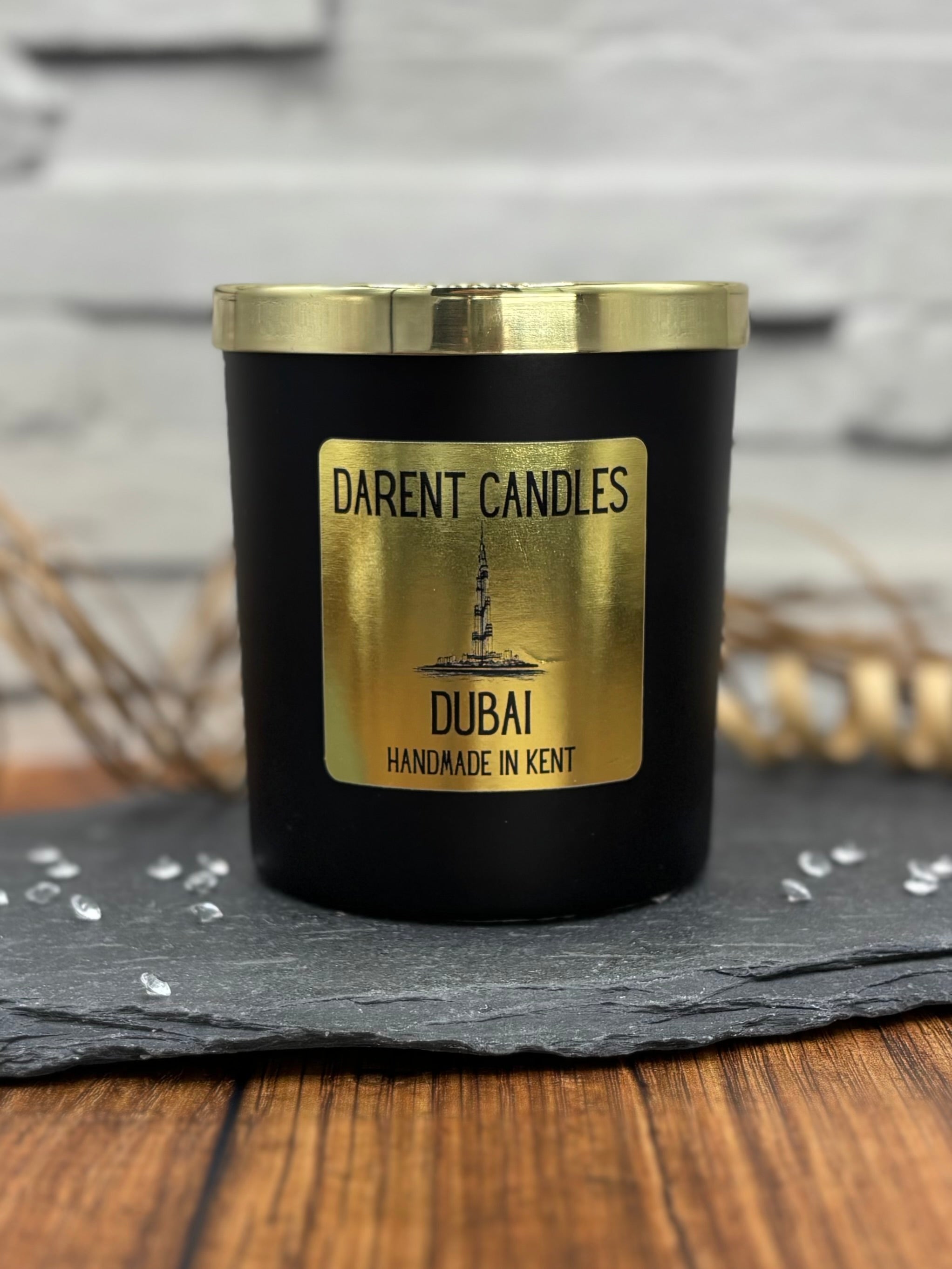 Dubai Gold Matt Black Candle - 30cl