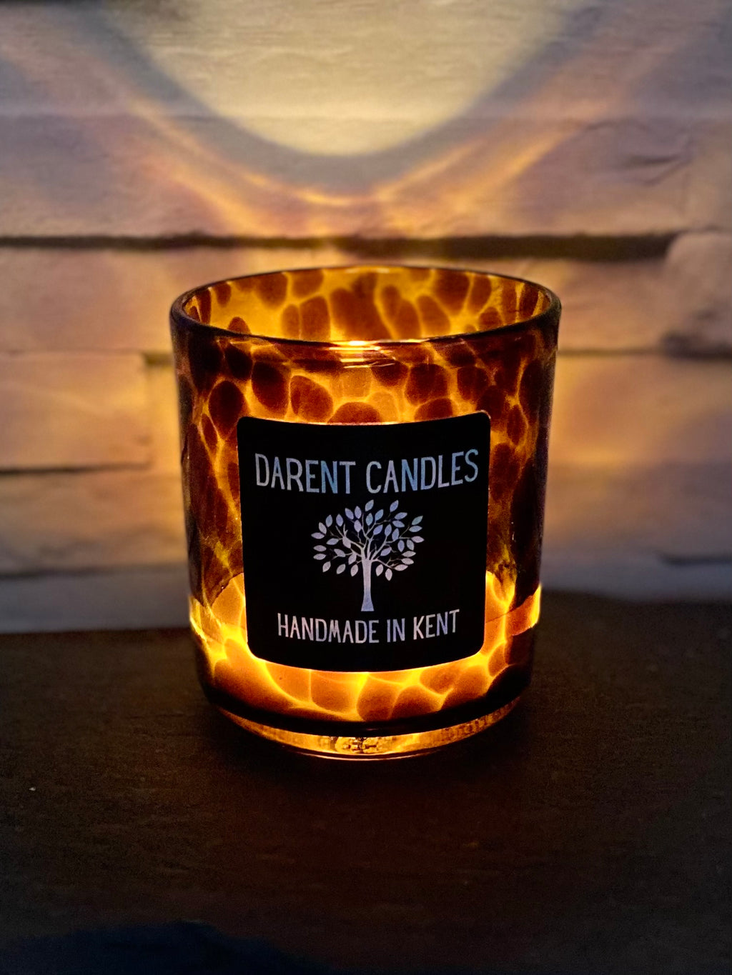 Salted Caramel Amber Leopard Home Candle -30cl