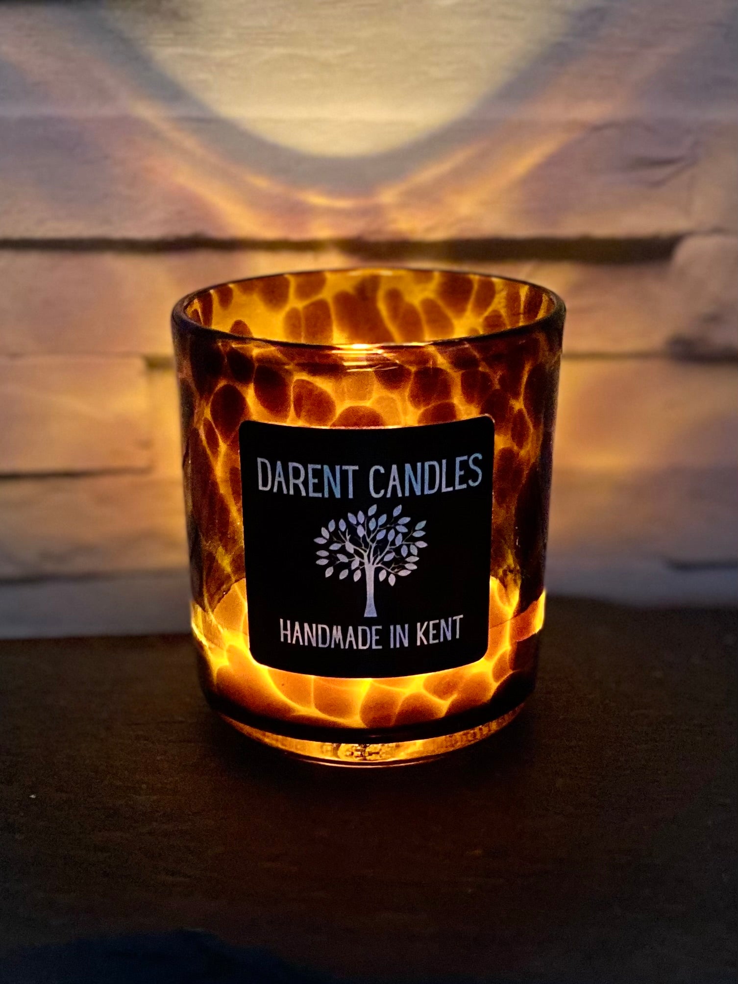 Salted Caramel Amber Leopard Home Candle -30cl