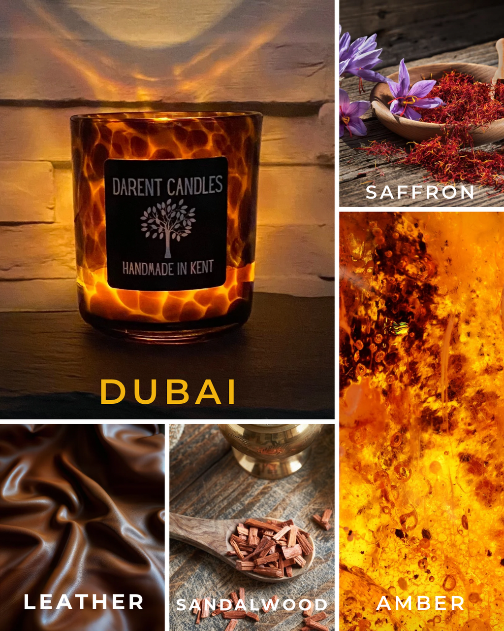 Dubai Amber Leopard Candle - 30cl