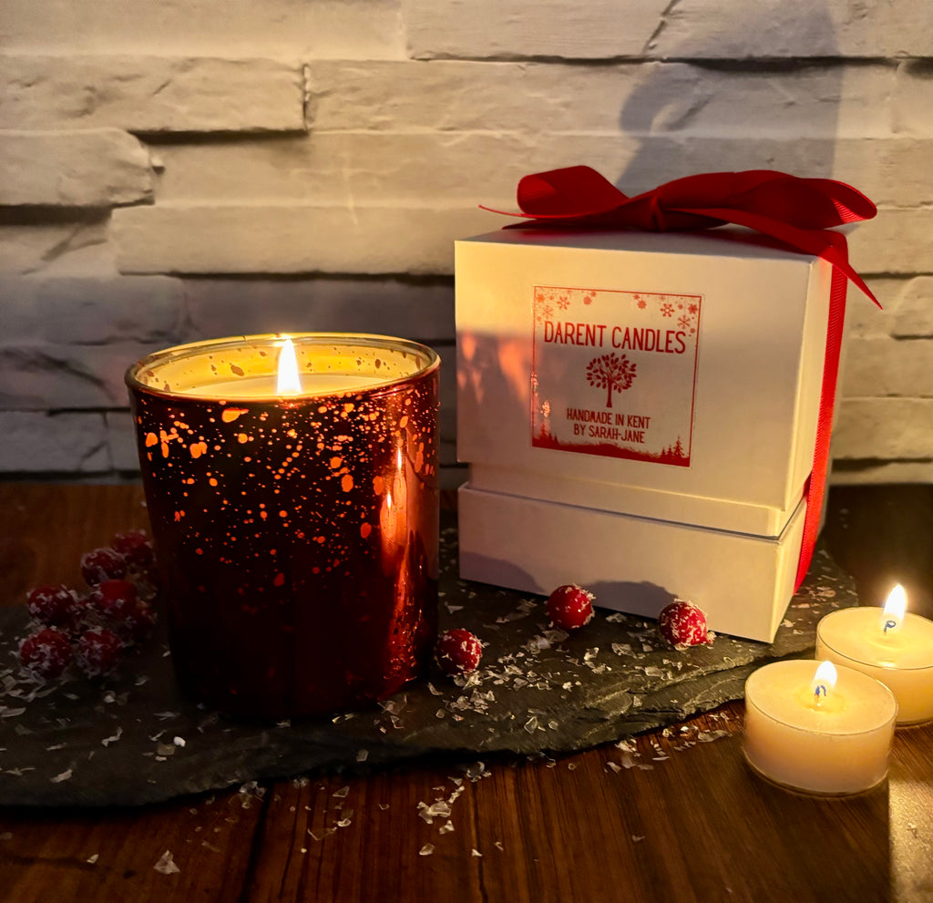 Fireside Ruby Electro Christmas Candle