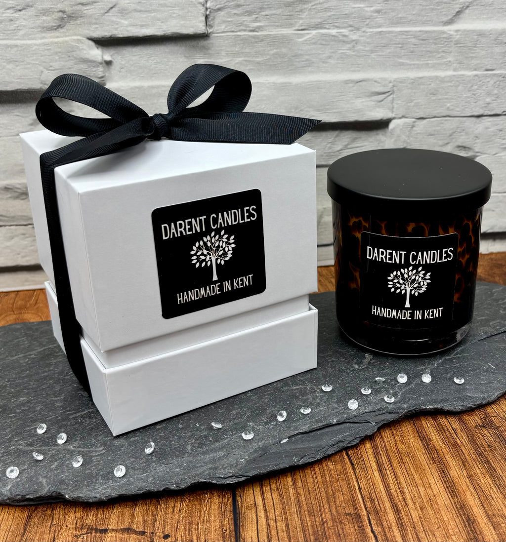 Salted Caramel Amber Leopard Home Candle -30cl