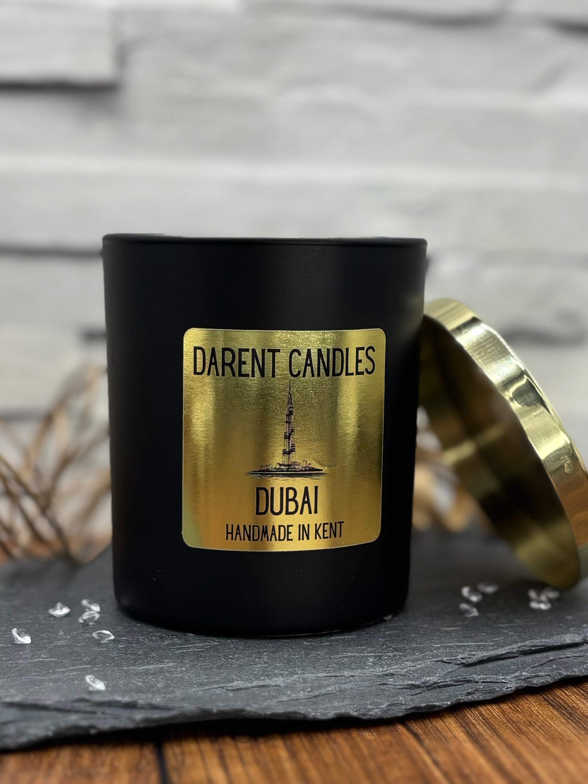 Dubai Gold Matt Black Candle - 30cl