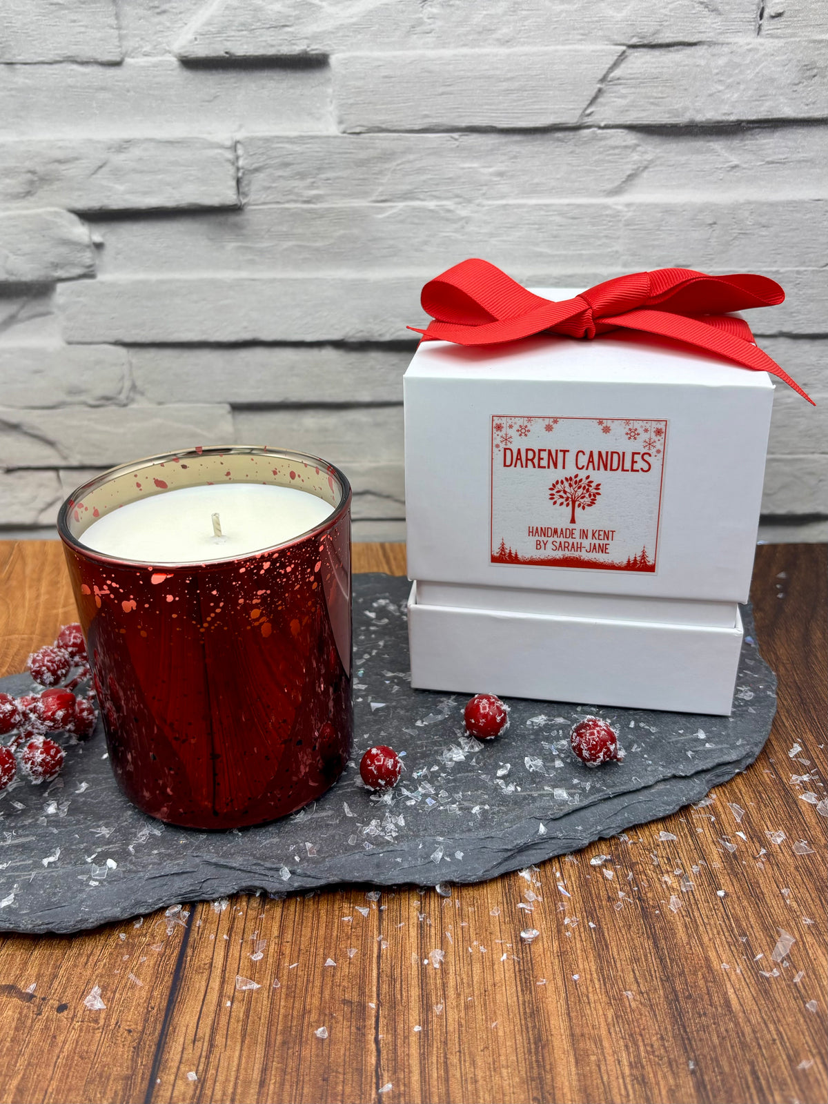 Fireside Ruby Electro Christmas Candle