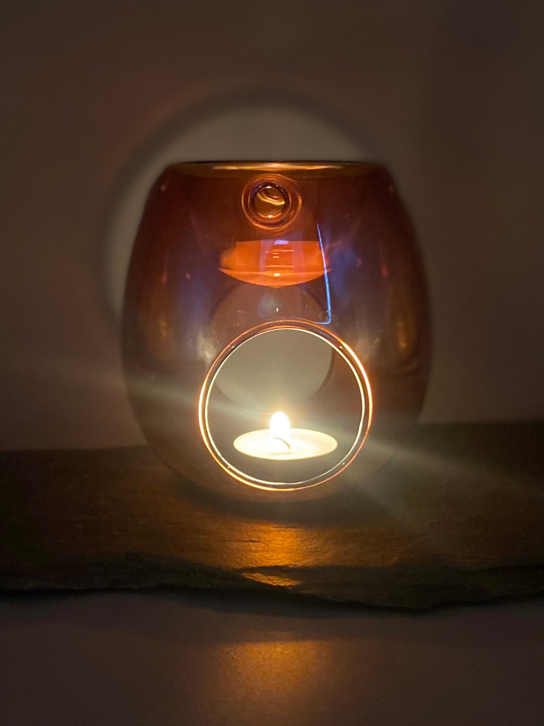 Foxy Amber Glass Wax Melt Burner