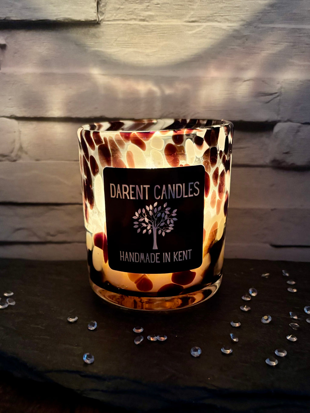 Masquerade Ball Mulberry Wine Leopard Home Candle