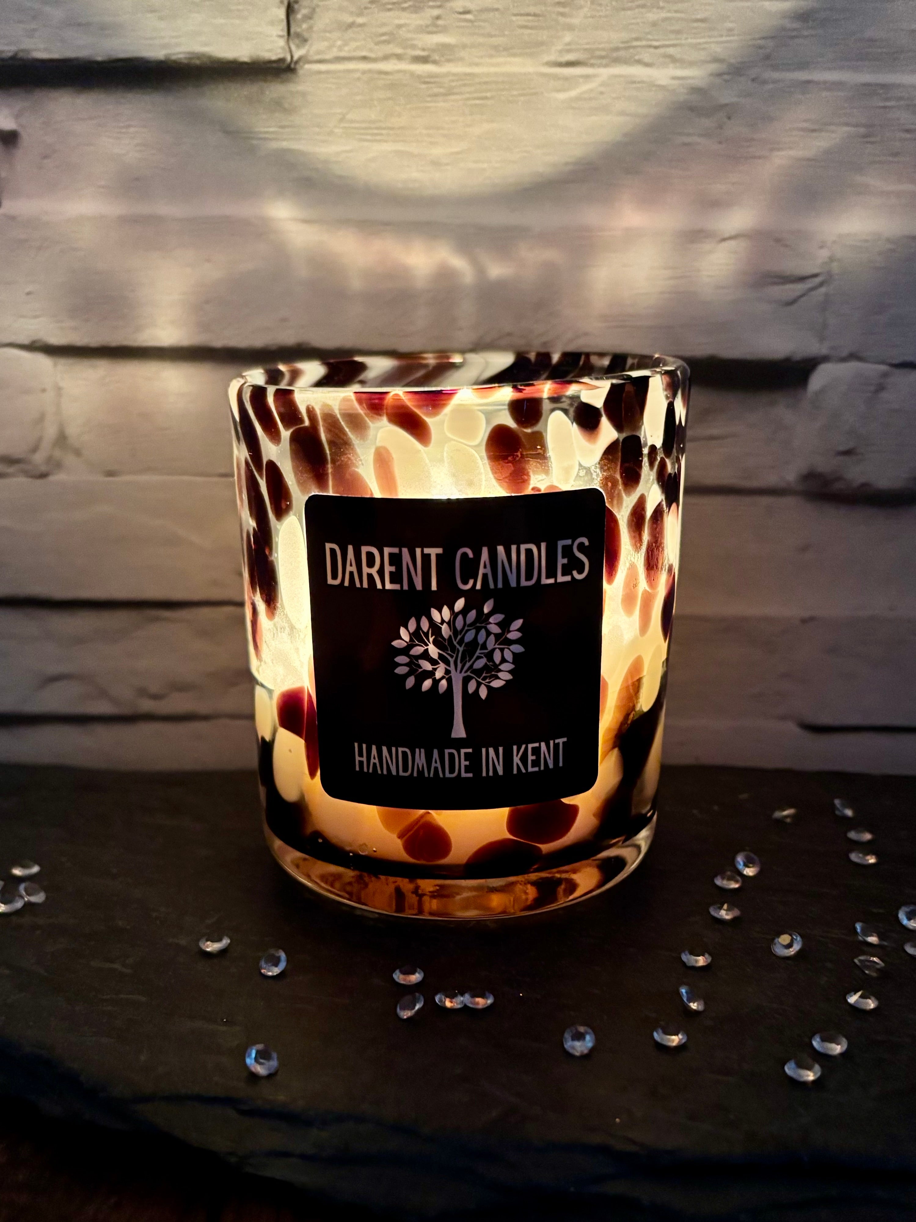 Masquerade Ball Mulberry Wine Leopard Home Candle