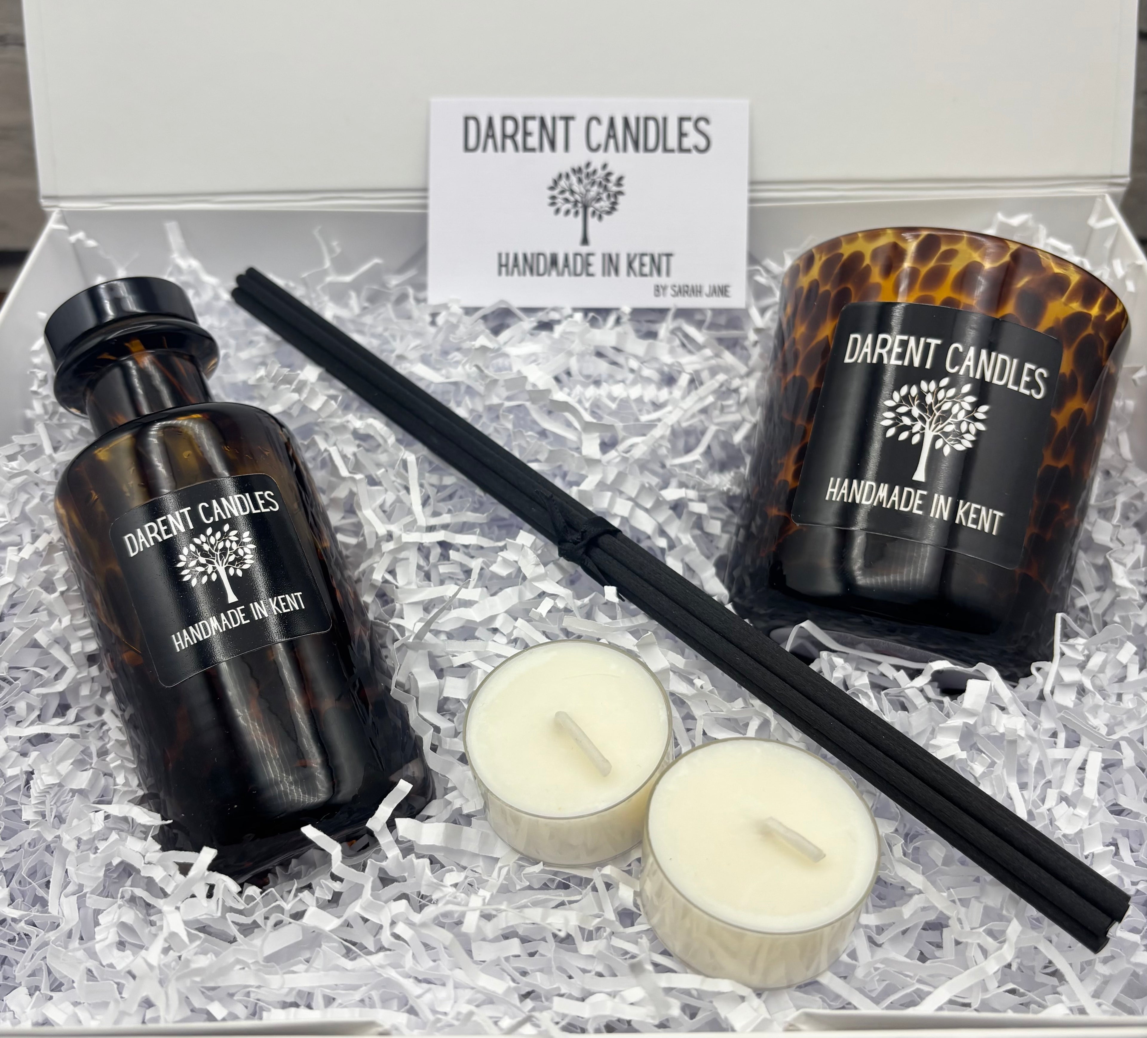 Amber Leopard Luxury Reed Diffuser & Candle Gift Box