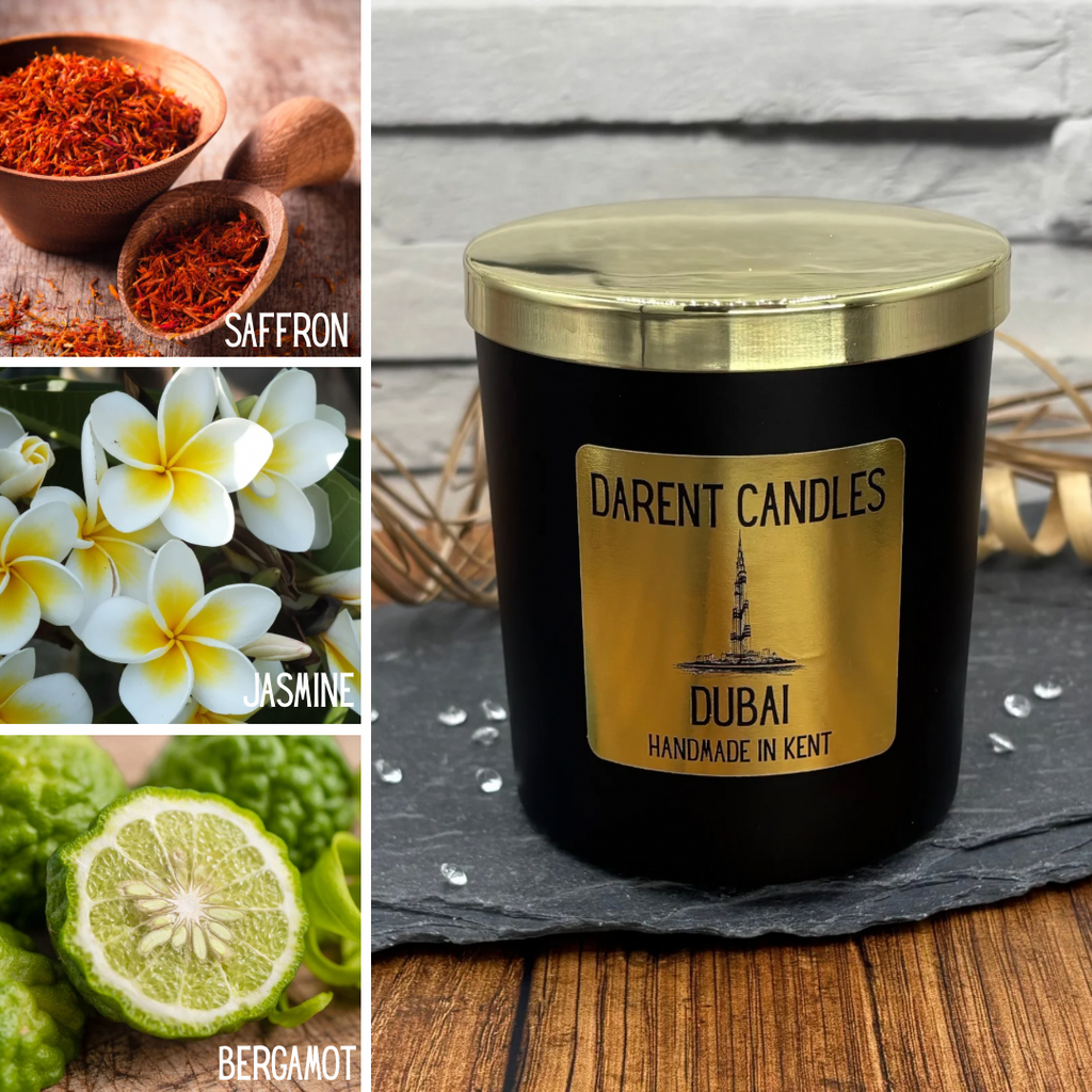 Dubai Gold Matt Black Candle - 30cl